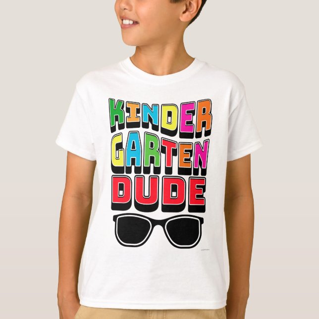 Coola förskolekilldesign Färgglada skolvibbar T Shirt (Framsida)