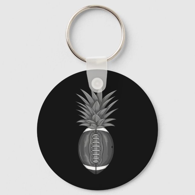 Coola Fotboll Ananas Roliga Spark Fotboll Fan Idro Nyckelring (Framsida)