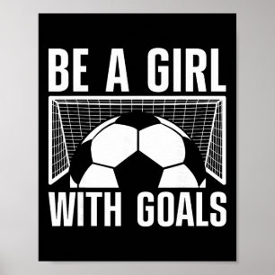 Coola fotboll för kvinnor tjej fotbolls fotboll äl poster