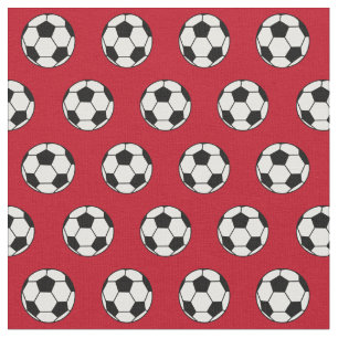 Coola Fotboll röd Tyg