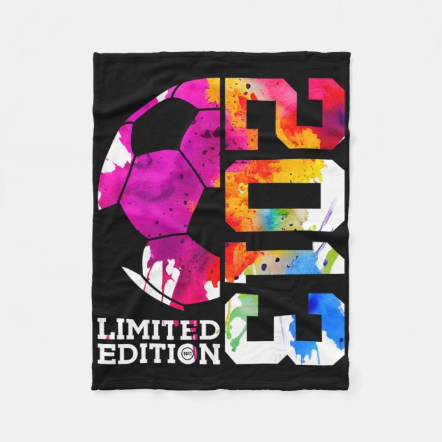 Coola fotbollsdesigner och utstyrslar 12-årsdag fl fleecefilt (Framsidan)