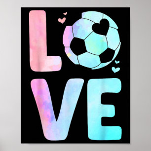 Coola fotbollskonst för kvinnor Flickor Småbarn Te Poster