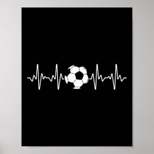 Coola fotbollskonst för män kvinnor fotbollsentusi poster