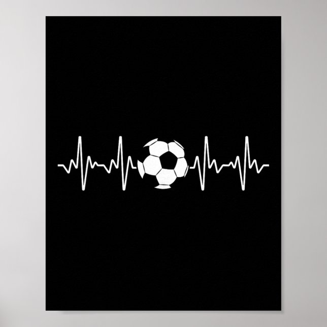Coola fotbollskonst för män kvinnor fotbollsentusi poster (Framsidan)