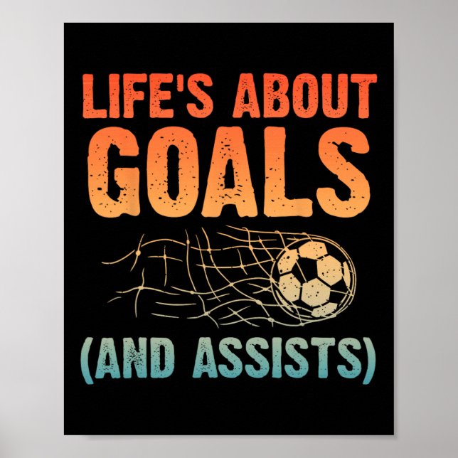Coola fotbollskonst för män kvinnor fotbollsentusi poster (Framsidan)