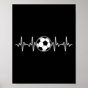 Coola fotbollskonst för män och kvinnor fotbollsen poster