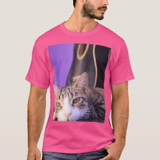 Coola Fotokateter med gitarr för katter med gitarr T Shirt