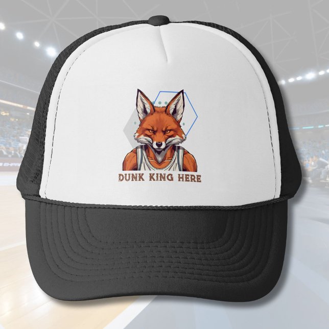 Coola Fox-gåvor till Basketball Älskare Coach Fläk Keps (Cool Fox Gifts for Basketball Lovers Coach Fans)