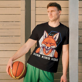 Coola Fox-gåvor till Basketball Älskare Coach Fläk T Shirt