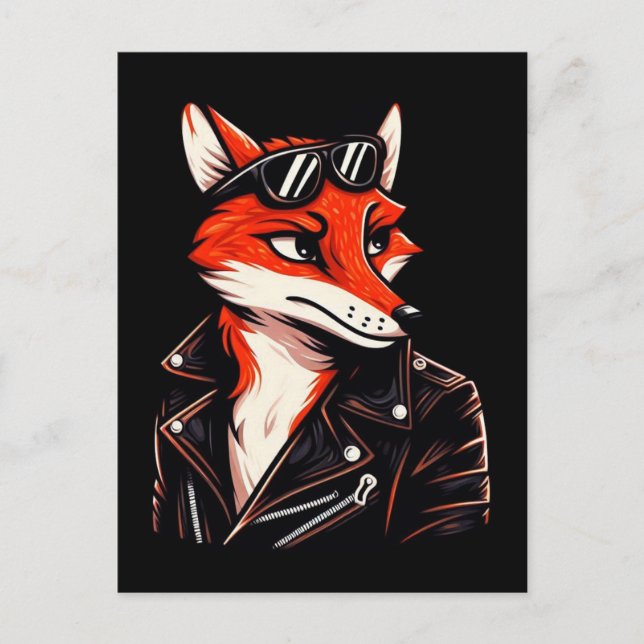 Coola Fox - Vintage Vykort (Framsida)