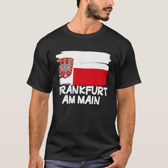 Coola Frankfurt am Main Flagga T Shirt (Framsida)