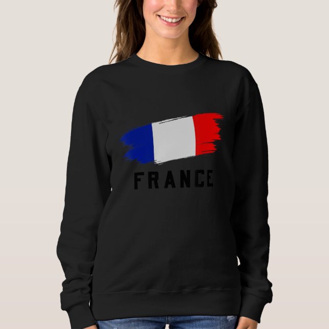 Coola Frankrike Flagga med Pride Tee Shirts Paris  (Framsida)
