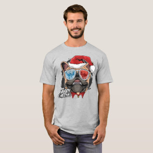 Coola Fransk Bulldog-jul T Shirt