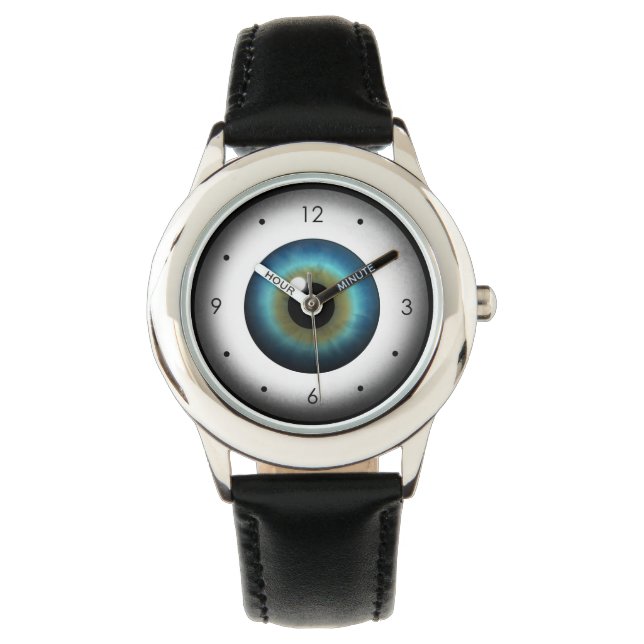 Coola Freaky Konstig Blue Öga Eyeball Wrist Watch Armbandsur (Framsida)