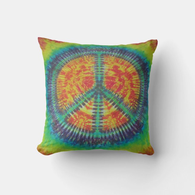 Coola Fredstecken Tie Dye American MoJo Pillow Kudde (Framsida)
