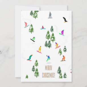 Coola Freeride Snowboarders God jul Inbjudningar