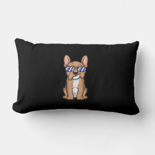 coola frenchie fransk bulldog sunglass söt gåva lumbarkudde