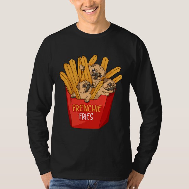 Coola Frenchie Fries Funny Fransk Fries T Shirt (Framsida)