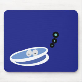 Coola Friendly Clam Teckning Royal Blue Background Musmatta