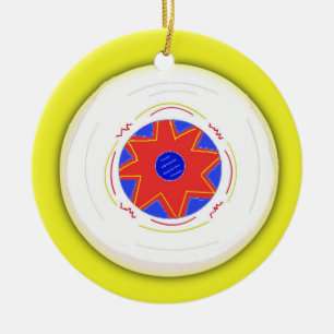 Coola frisbees julgransprydnad keramik