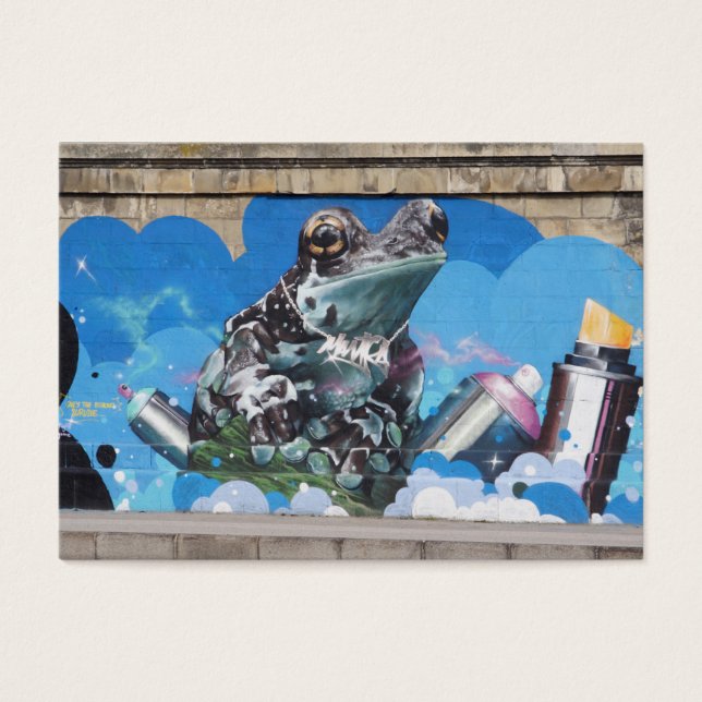 Coola Frog mellan spray Cans Graffiti Visitkort (Framsidan)