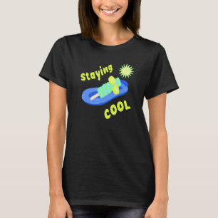 Coola, fryst, solnedgång i solglasögon t shirt