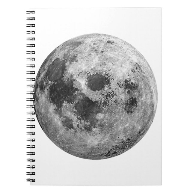 Coola Full Moon Graphic Space Astronomy Science Anteckningsbok (Framsidan)