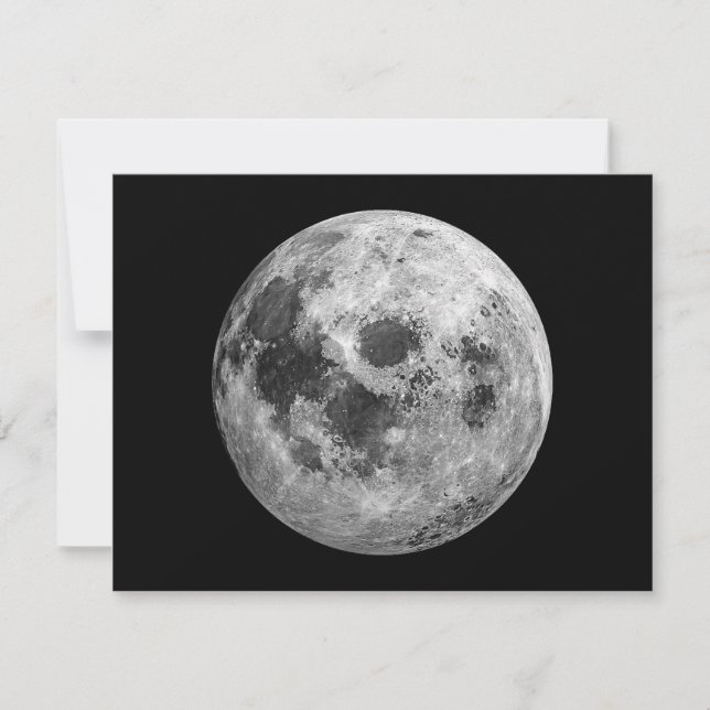 Coola Full Moon Graphic Space Astronomy Science Julkort (Framsida)