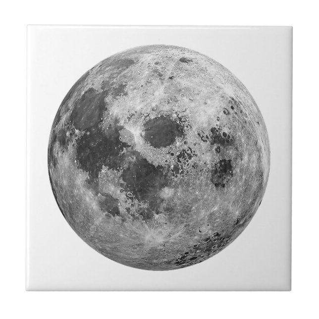 Coola Full Moon Graphic Space Astronomy Science Kakelplatta (Framsidan)