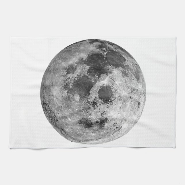 Coola Full Moon Graphic Space Astronomy Science Kökshandduk (Horisontell)
