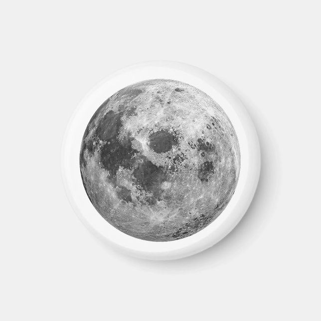 Coola Full Moon Graphic Space Astronomy Science Magnet (Framsidan)