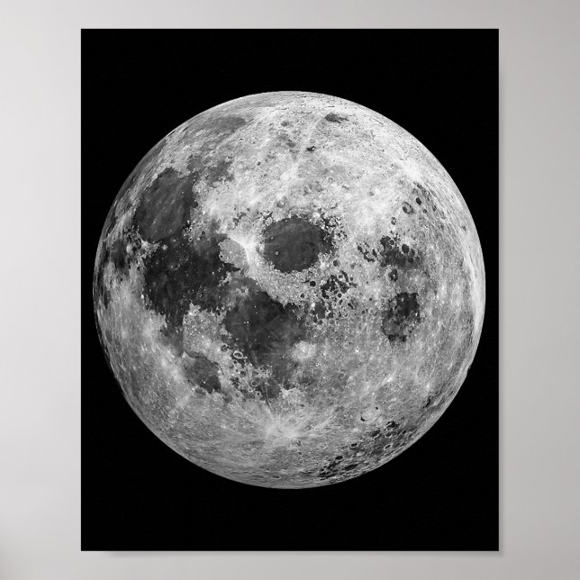 Coola Full Moon Graphic Space Astronomy Science Poster (Framsidan)