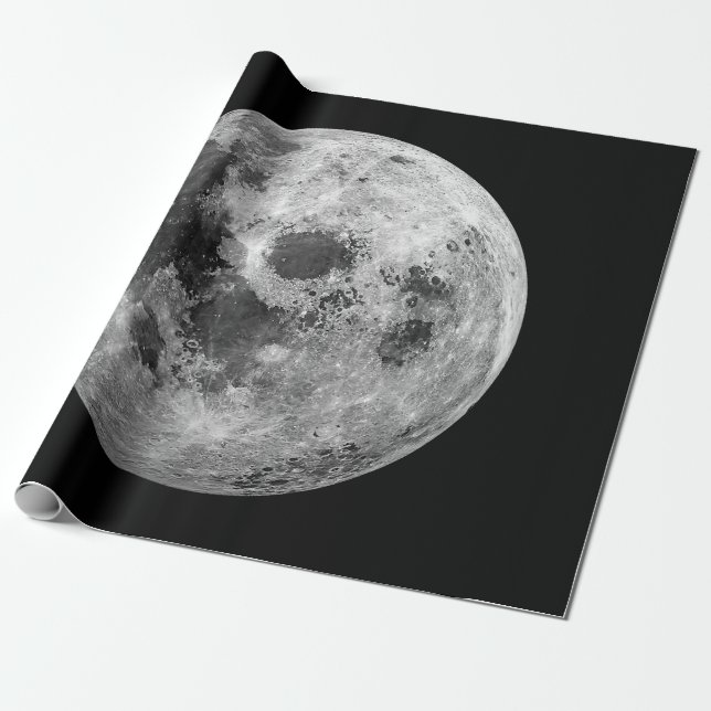 Coola Full Moon Graphic Space Astronomy Science Presentpapper (Utrullad)