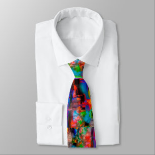 Coola Funky Hip Artsy Kreativ Modern konsmålning Slips