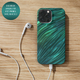 Coola Funky Mörk Teal Blue Grönt 3D Art Mönster