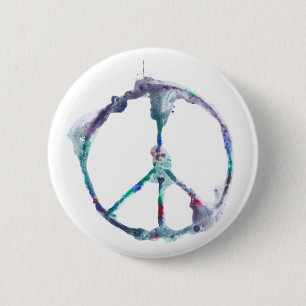 Coola Funky Tie Dyed Fredstecken Buttons Knapp