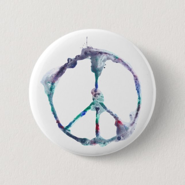 Coola Funky Tie Dyed Fredstecken Buttons Knapp (Framsida)