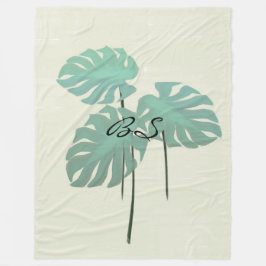 Coola Funky Tropical Löv Add Initialer Blanket Fleecefilt