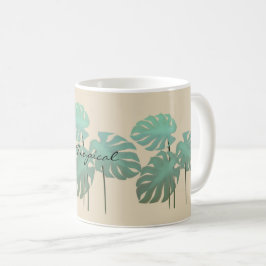 Coola Funky Tropical Löv Add Namn Mugg