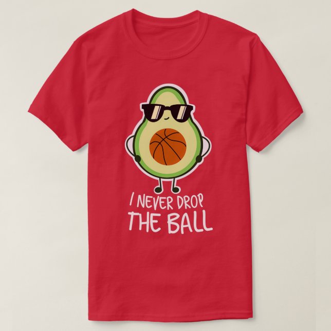 Coola Funny Avocado Basketball T Shirt (Design framsida)