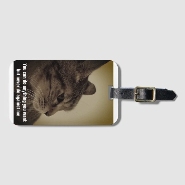 Coola & Funny Cat far meme Bagagebricka (Framsida horisontal)