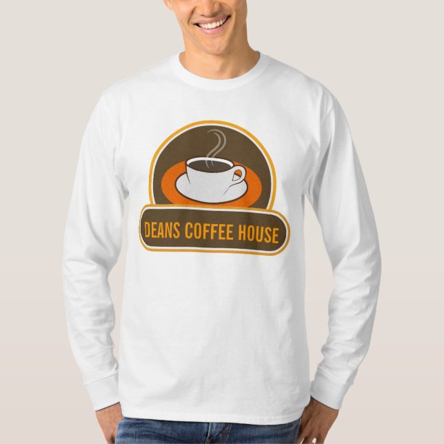 Coola Funny Coffee Kopp Cafe Coffee Shop Namn Tee (Framsida)