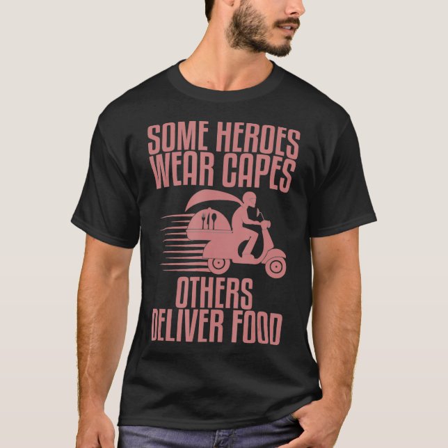Coola Funny Food Delivery Gift Pizza Driver Levere T Shirt (Framsida)