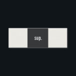 Coola Funny Hej Hälsning Social Mini Visitkort<br><div class="desc">Modern och minimalistisk utformning av professionellen i grädden och svart färg.</div>