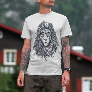 Coola Funny Hipster Lejon Manar, Shirt T-shirt