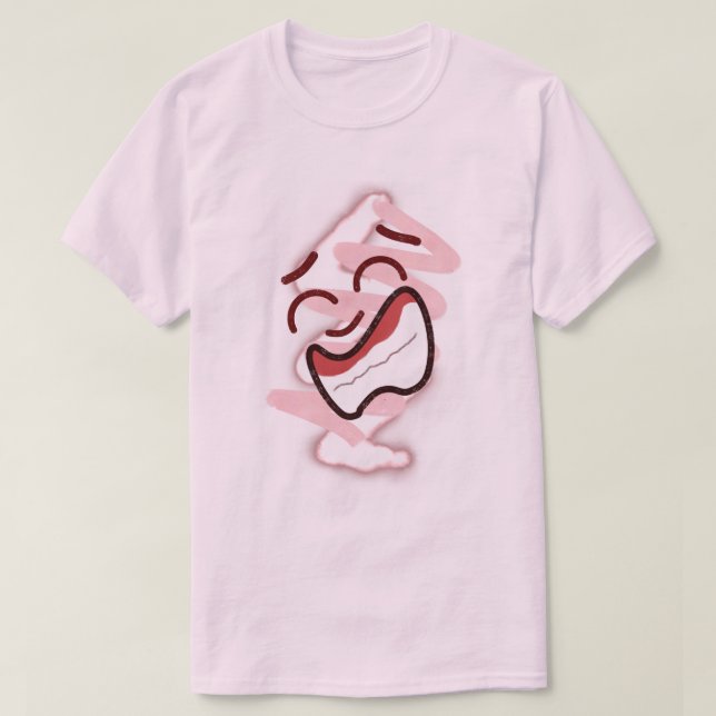 Coola Funny Laughing Ansikte Emoji T Shirt (Design framsida)