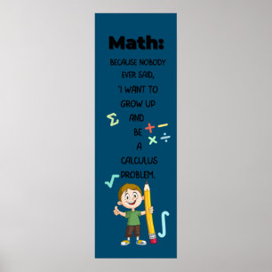 Coola Funny Math Poster citattecken för klassrumsd