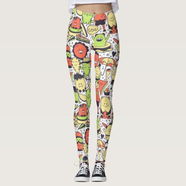 Coola Funny Monsters Leggings (Framsida)