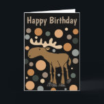 Coola Funny Moose and Circles Abstrakt Art Kort<br><div class="desc">Roligt är en unik gåva och cirklar med färgstark abstrakt konst som är fantastisk för älskare och naturens älskare och djur älskare.</div>