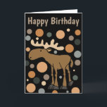 Coola Funny Moose and Circles Abstrakt Art Kort<br><div class="desc">Roligt är en unik gåva och cirklar med färgstark abstrakt konst som är fantastisk för älskare och naturens älskare och djur älskare.</div>